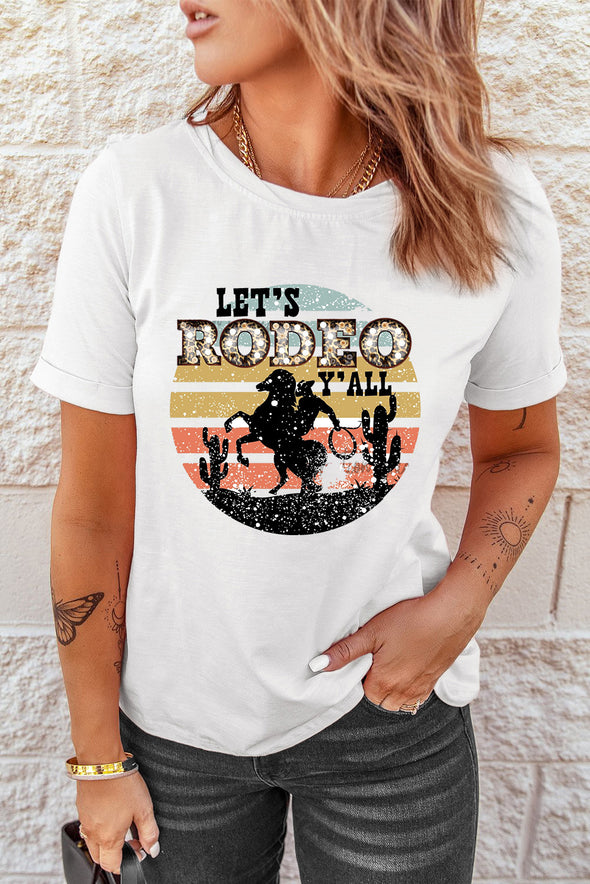 Summer Vibes Print Loose T Shirt