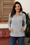 Quarter Zip Pullover Sweatshirt