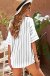 Pocketed Striped Shirt