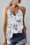 Tropical Plant Print Tank Top