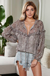 Saint Helena Printed Ruffle Blouse