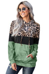 Leopard Tie Dye Colorblock Hoodie