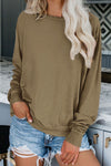French Terry Cotton Blend Pullover Sweatshirt