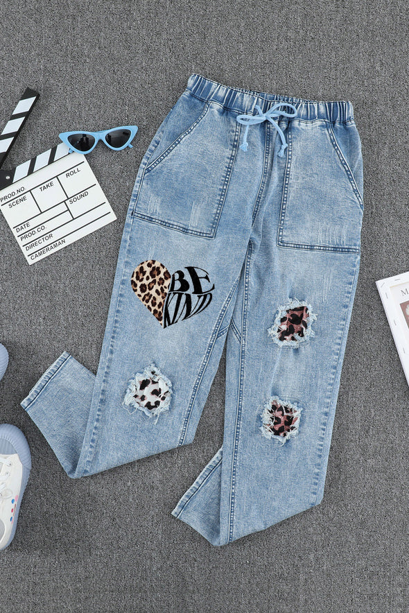 Camo Patches Cotton Pocketed Denim Jeans