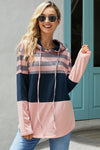 Color Block Drawstring Hoodie