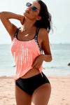 Printed Lined Tankini Swimsuit