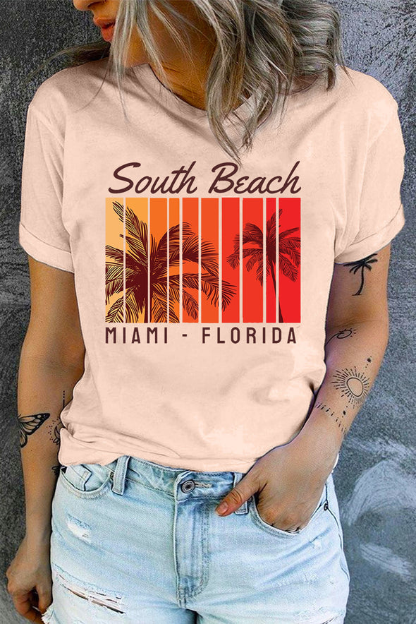 Summer Vibes Print Loose T Shirt
