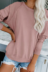 French Terry Cotton Blend Pullover Sweatshirt