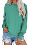 French Terry Cotton Blend Pullover Sweatshirt