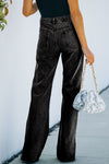 High Rise Slit Anklet Flare Jeans
