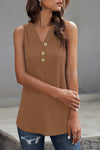 Just Say The Word 3 Button Tank Top