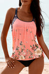 Printed Lined Tankini Swimsuit