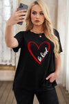 Leopard Lightning Print Crewneck Plus Size T-shirt