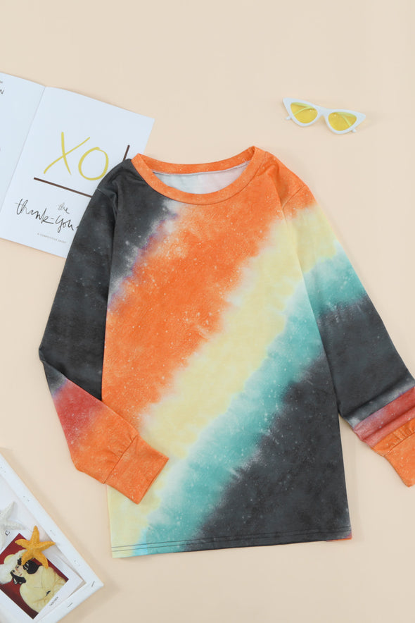 Ombre Orange Tie-dye Sweatshirt