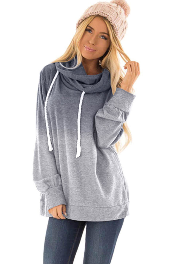 Ombre Pullover Long Sleeve Hoodie