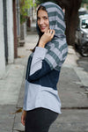 Color Block Drawstring Hoodie