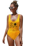 Ribbed One-piece Swimsuit with Belt