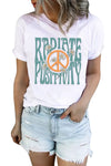 Letter Heart-shaped Rugby Graphic Print Short Sleeve T-shirt