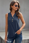 Just Say The Word 3 Button Tank Top
