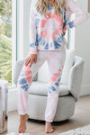 Multicolor Utopia Cotton Blend Tie Dye Hoodie Joggers Loungewear