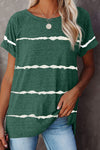 Stripe Print Loose T-shirt