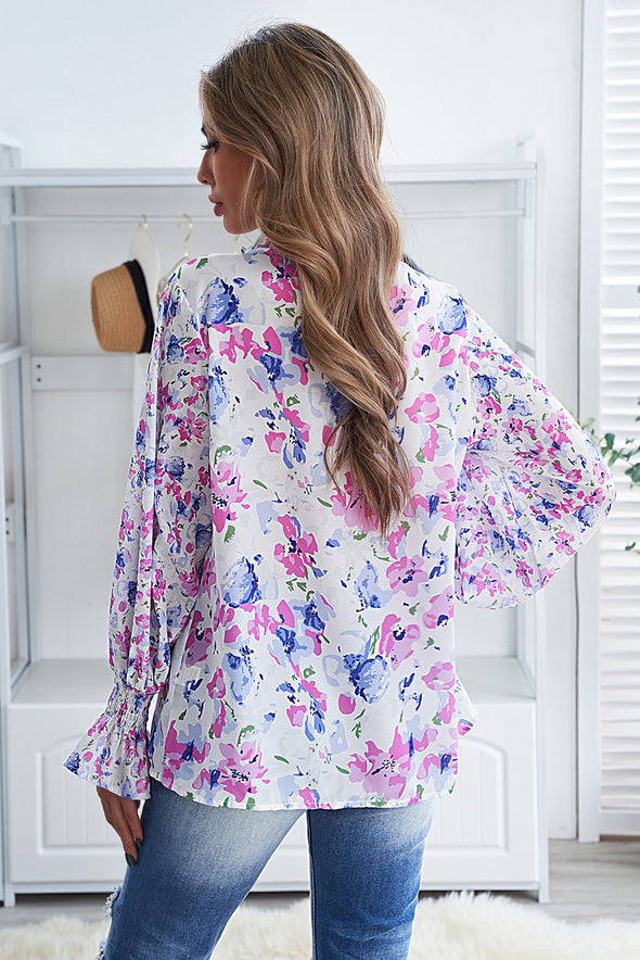 Cakewalk Floral Smocked Blouse
