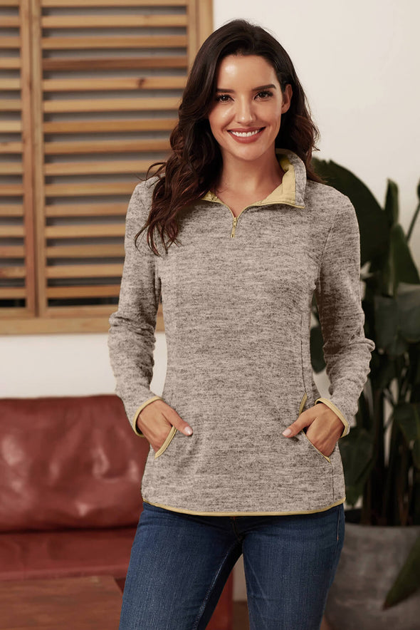 Quarter Zip Pullover Sweatshirt