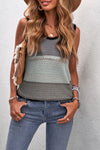 Color Block Knitted Tank Top