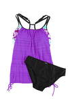 Printed Lined Tankini Swimsuit