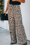 Print High Rise Wide Leg Pants