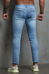 Distressed Slim-fit High Waist Men's Ankle Jeans
