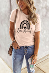 Leopard Sunflower Cactus Print Short Sleeve T Shirt