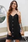 Buttoned Slip Dress