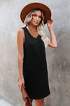 Chest Pocket Tank Mini Dress