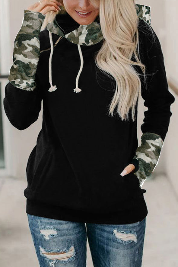 Double Hoods Thumb Hole Hoodie