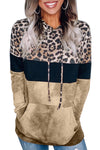 Leopard Tie Dye Colorblock Hoodie
