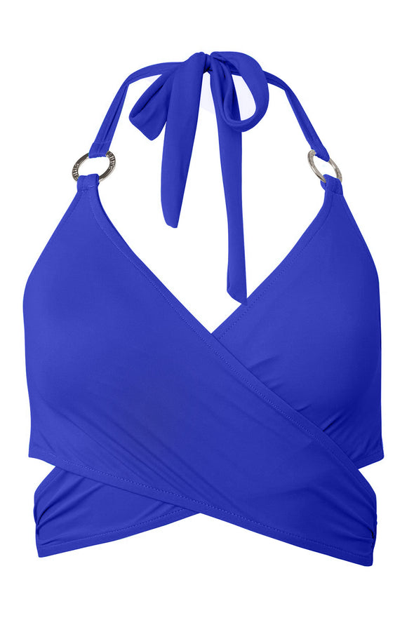Halter Neck Criss Cross High Waist Bikini Set