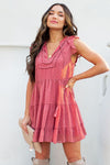 Swiss Dot Tiered Babydoll Mini Dress