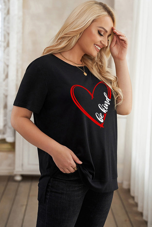 Leopard Lightning Print Crewneck Plus Size T-shirt