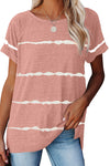 Stripe Print Loose T-shirt