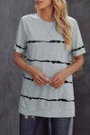 Tie-dye Stripe Casual T-Shirt