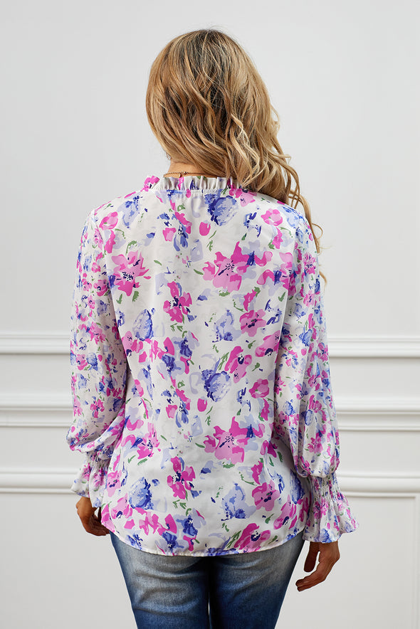 Cakewalk Floral Smocked Blouse