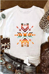 Letter Heart-shaped Rugby Graphic Print Short Sleeve T-shirt