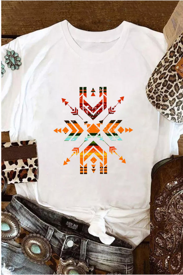 Letter Heart-shaped Rugby Graphic Print Short Sleeve T-shirt