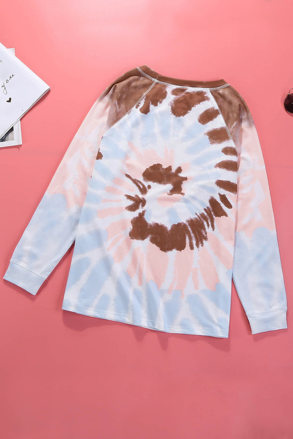 Ombre Tie Dye Loose Leisure Sweatshirt
