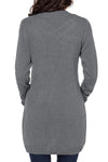 Front Pocket and Buttons Closure Cardigan