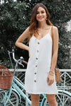 Buttoned Slip Dress