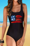 Gradient Criss Cross Back One Piece Swimsuit