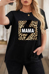 Leopard Lightning Print Crewneck Plus Size T-shirt