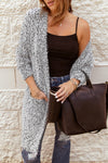 Fuzzy Knit Cardigan with Pockets